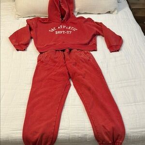 GAP VintageSoft Relaxed Joggers & Crop Hoodie